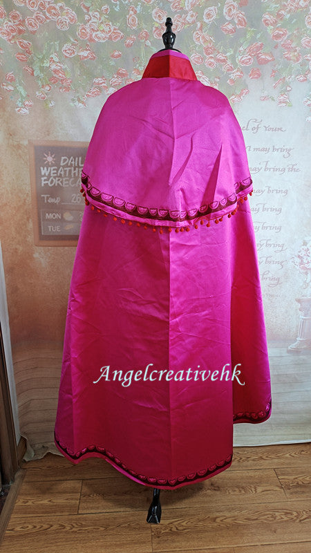 Frozen Anna Winter Embroidery Dress Cosplay Costume