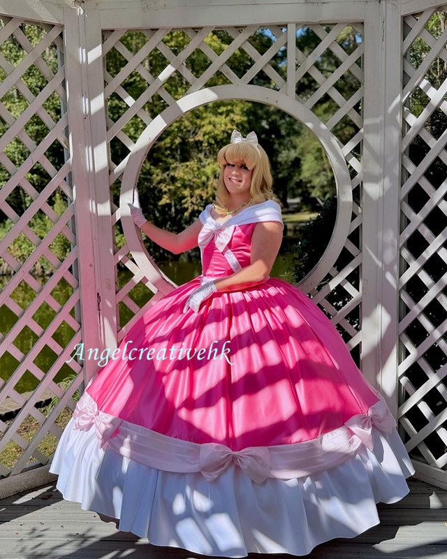 Classic Cinderella Pink Dress Cosplay Costume