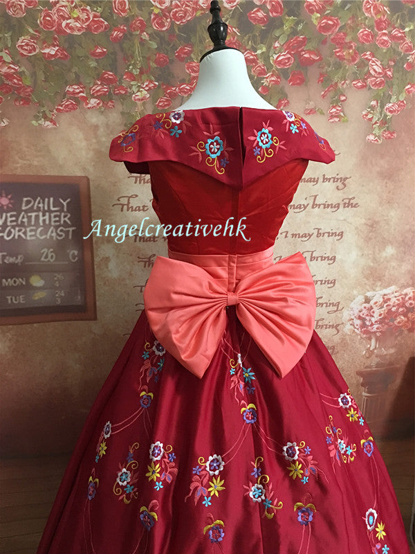 Embroidery Elena of Avalor Elena Cosplay Costume