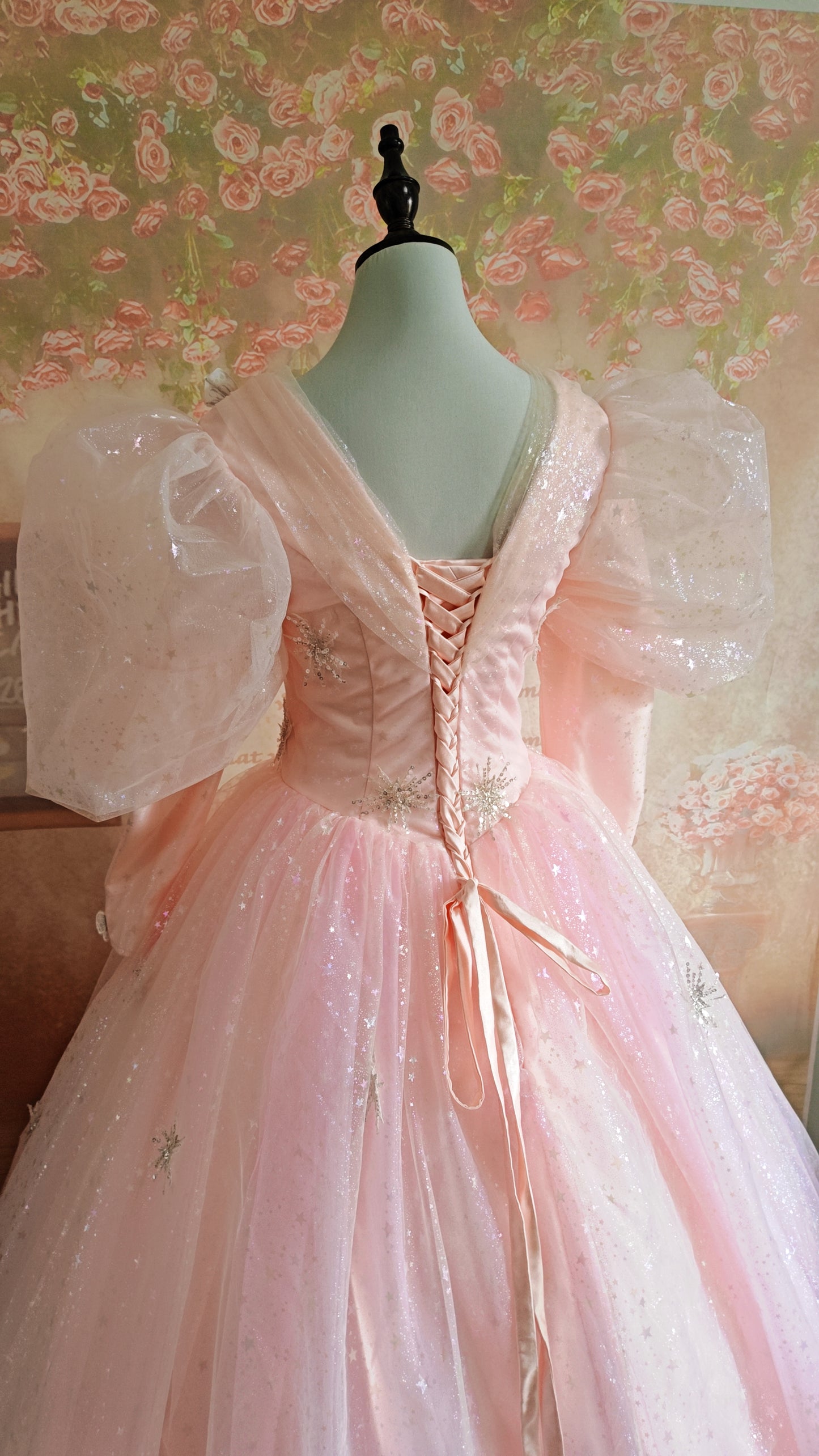 The Wizard of Oz Glinda Cosplay Costume Glinda Pink Dress