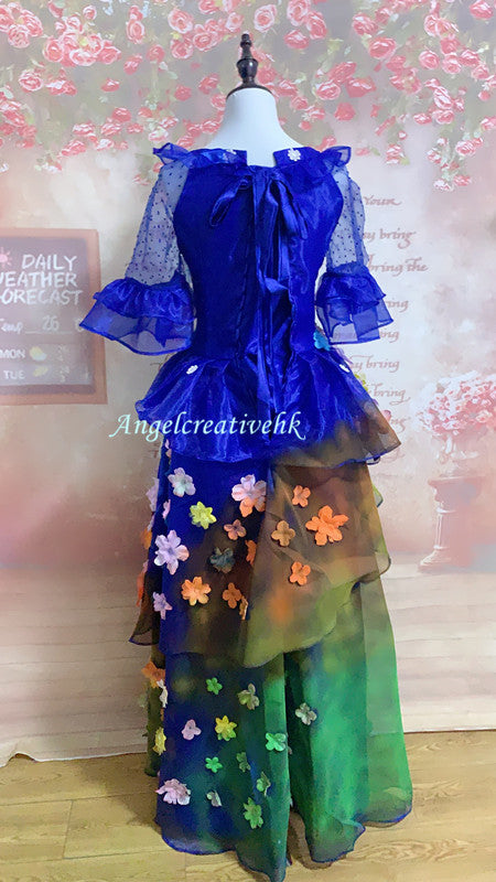 Encanto Isabella Paint Splatter Dress Isabella Cosplay Costume