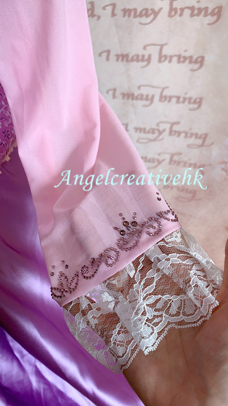 Rapunzel  Park Version Inspired Cosplay Costume Tangled Princess Dress