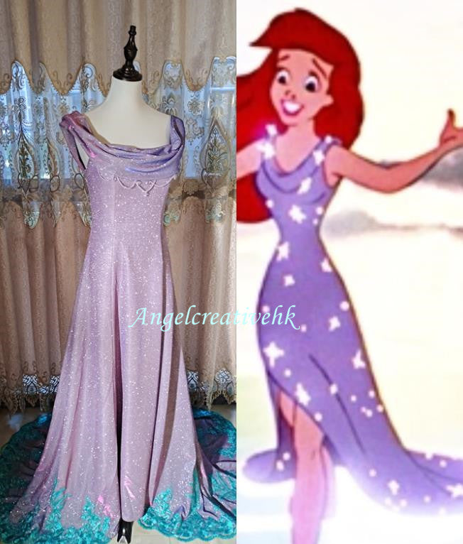 Little Mermaid Ariel Final Purple Dress Ariel Cosplay Costume Angel Creative Design Little Mermaid Ariel Final Purple Dress Ariel Cosplay Costume Angel Creative Design