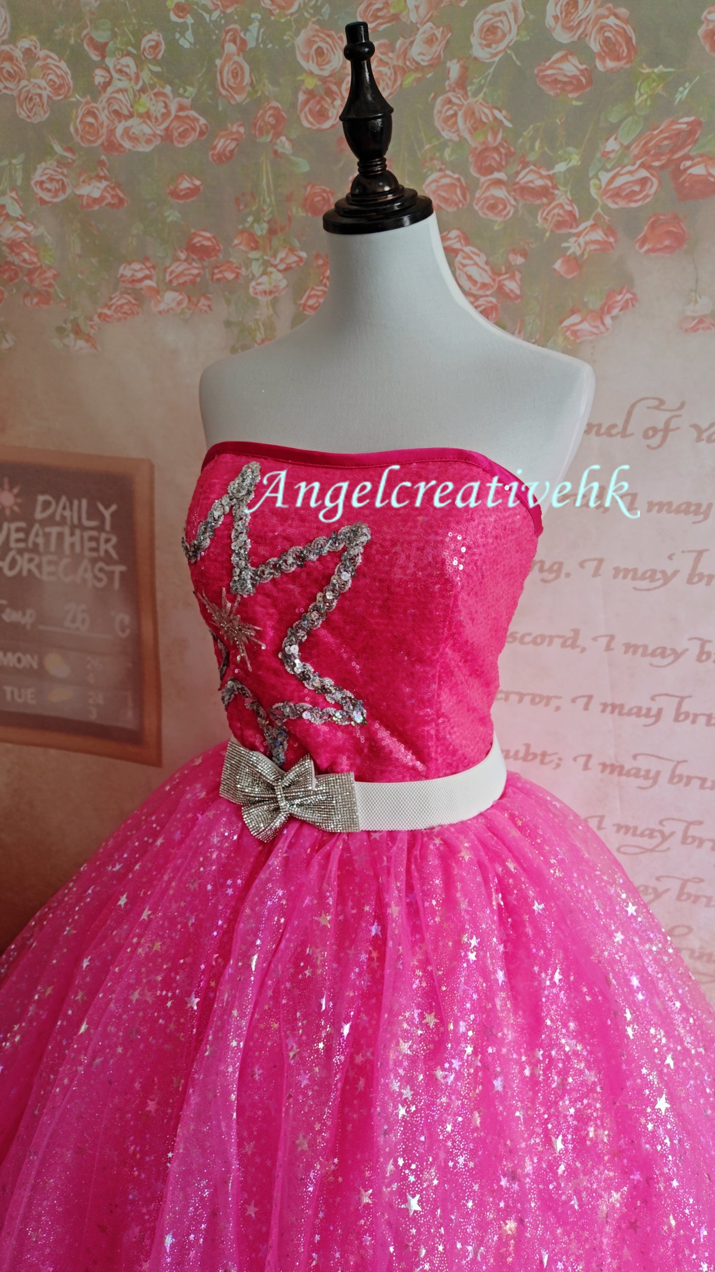 Pink Star Princess Dress Fashion Fairytale Cosplay Dress