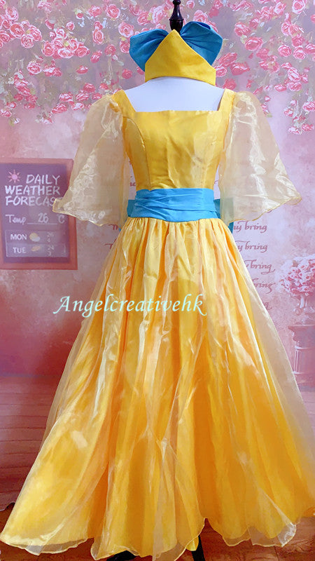 Yellow Anastasia Dress Cosplay Costume – Angel Creative Design