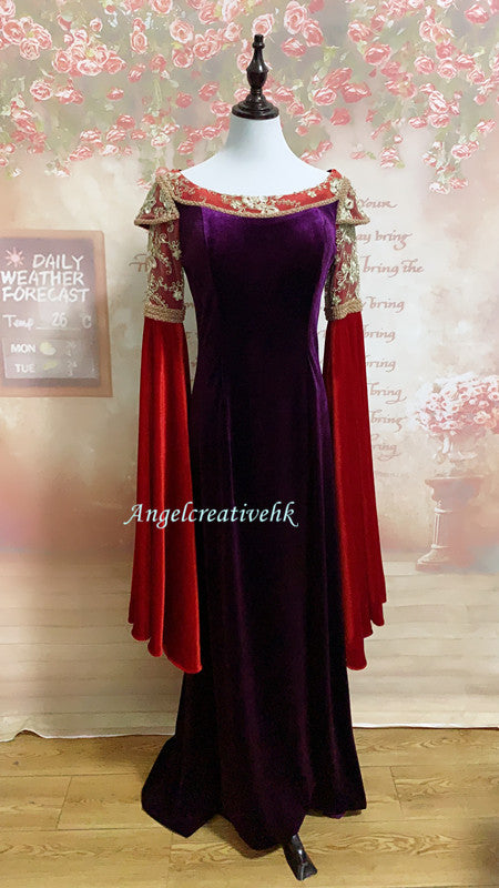 Lord of the Rings Arwen Blood Red Dress Arwen Cosplay Costume – Angel Creative Design