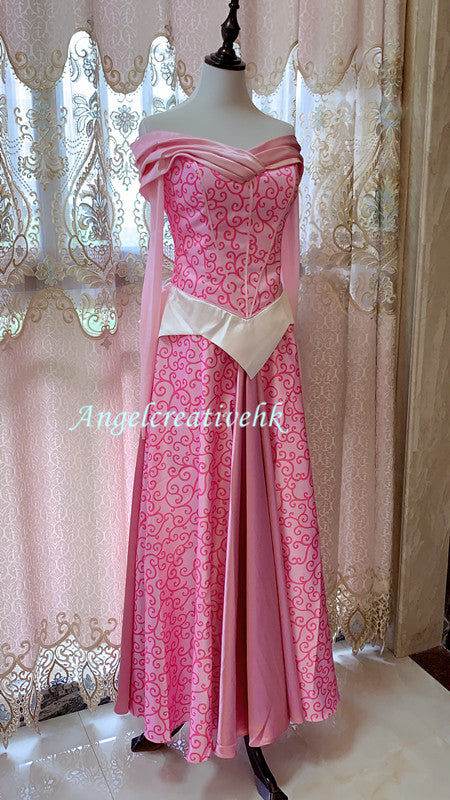 Princess Aurora Pink Dress Sleeping Beauty Cosplay Costume