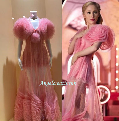 Ariana Glinda's Enchanting Nightgown Wicked Movie Glinda Popular Dress – Angel Creative Design Ariana Glinda's Enchanting Nightgown Wicked Movie Glinda Popular Dress – Angel Creative Design